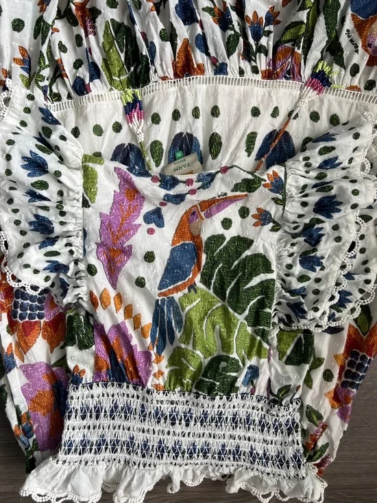 FARM Rio White Maxi Dress with Multicolor Floral Embroidery - Picture 6 of 10